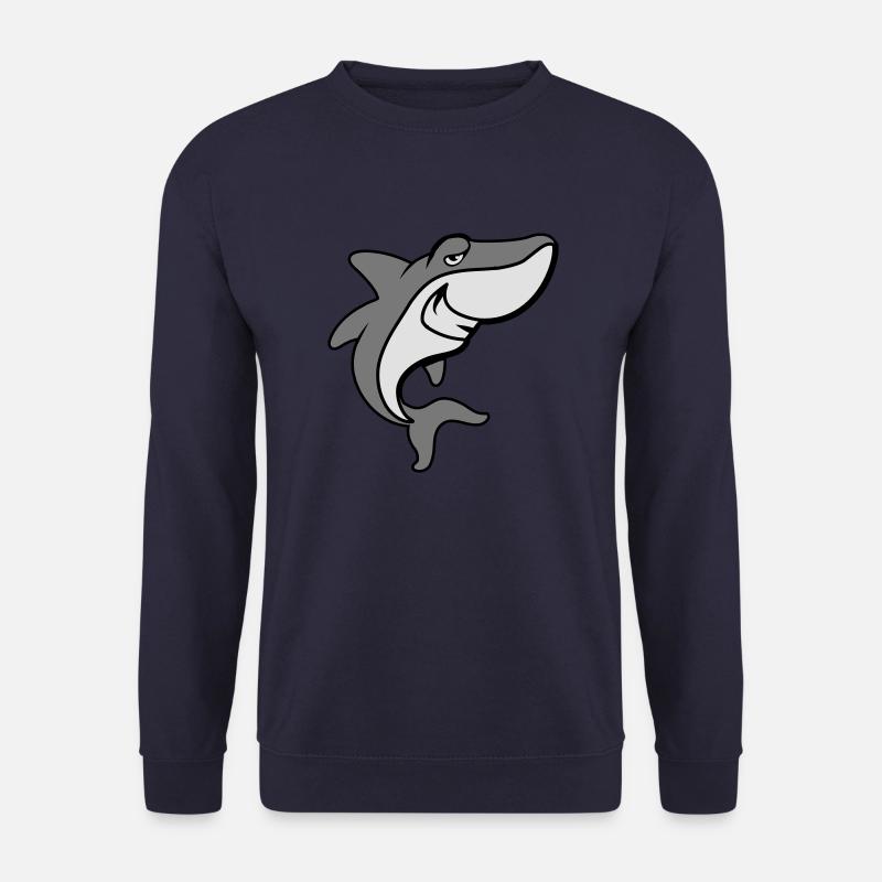 Hai Fisch witzig - Unisex Pullover - Navy