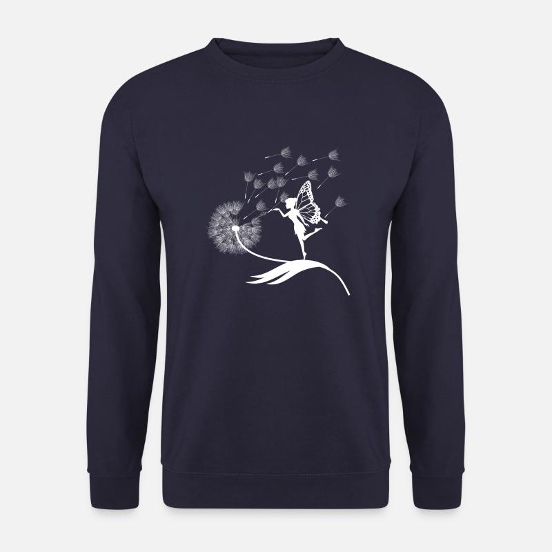Schmetterlingdesign Pusteblumen Wiese Herzen Feen - Unisex Pullover - Navy