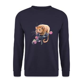 Muscardin - Sweat-shirt Unisexe - marine - Devant - Alina (178cm) & Michal (187cm)