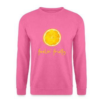 Feelin' Fruité. Fruits frais Orange Summer Splash - Sweat-shirt Unisexe - rose - Devant