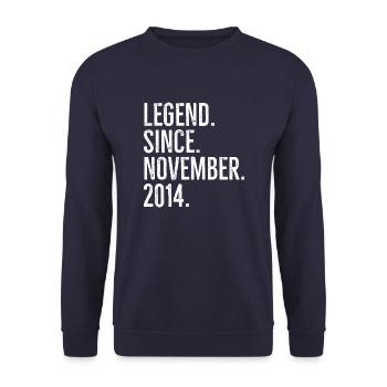 Légende depuis novembre 2014 - Sweat-shirt Unisexe - marine - Devant - Alina (178cm) & Michal (187cm)