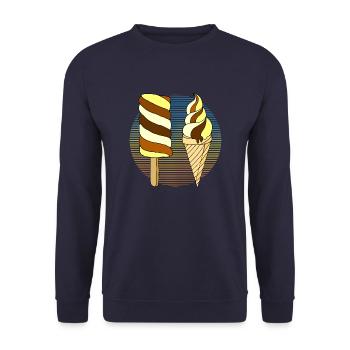 Eis - Unisex Pullover - Navy - Vorne - Alina (178cm) & Michal (187cm)