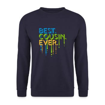 best cousin ever quote - Unisex Sweatshirt - navy - Front - Alina (178cm) & Michal (187cm)