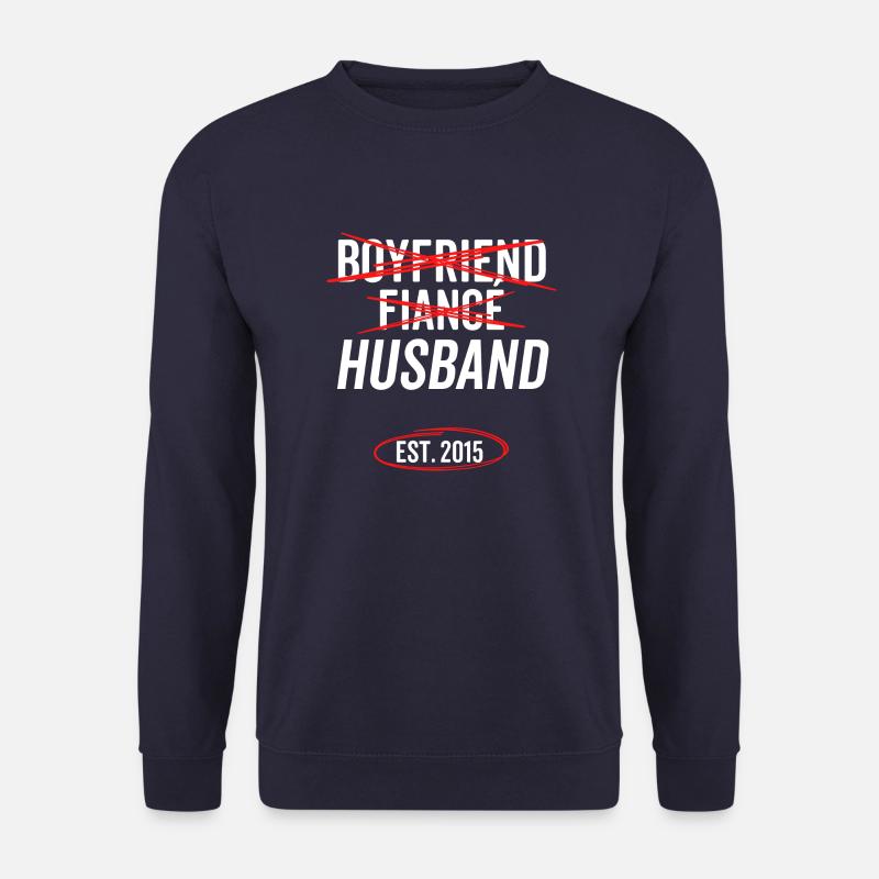 Freund Verlobter Ehemann Est 2015 - Unisex Pullover - Navy