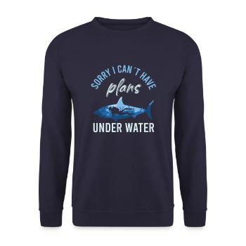 Tauchen Diving Taucherbrille Meer Sporttaucher - Unisex Pullover - Navy - Vorne - Alina (178cm) & Michal (187cm)