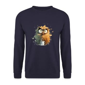 Morgenmuffel - Unisex Pullover - Navy - Vorne - Alina (178cm) & Michal (187cm)