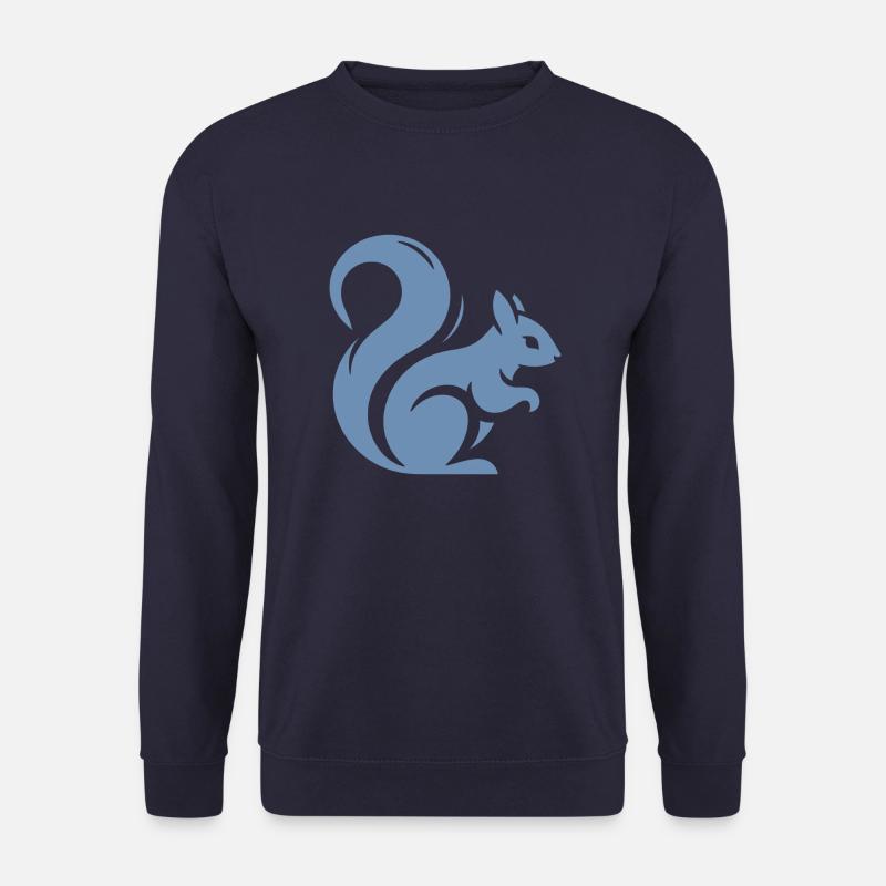 Minimalistische Eichhörnchen-Silhouette - Unisex Pullover - Navy