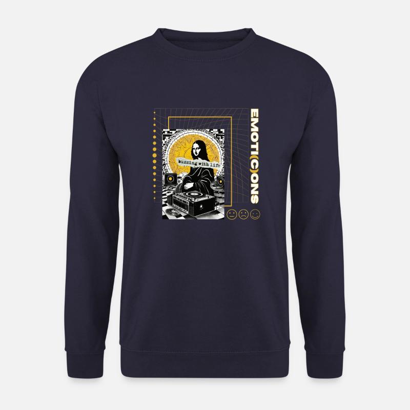Ausdrucksstarke Eleganz Entdecken Sie die Welt der Emoticons - Unisex Pullover - Navy