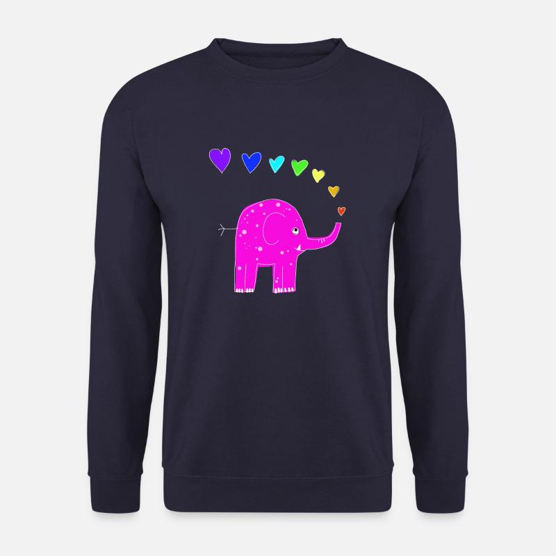 Regenbogenelefant - Unisex Pullover - Navy