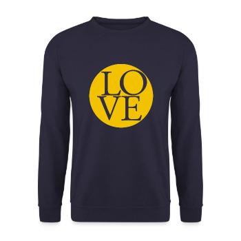 Just LOVE - Unisex Sweatshirt - navy - Front - Alina (178cm) & Michal (187cm)