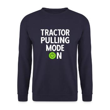 Tractor Pulling Tractor Driver Tractor Puller - Unisex Pullover - Navy - Vorne - Alina (178cm) & Michal (187cm)