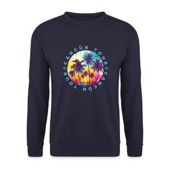 Visite des palmiers de Cancún - Sweat-shirt Unisexe - marine - Devant - Alina (178cm) & Michal (187cm)