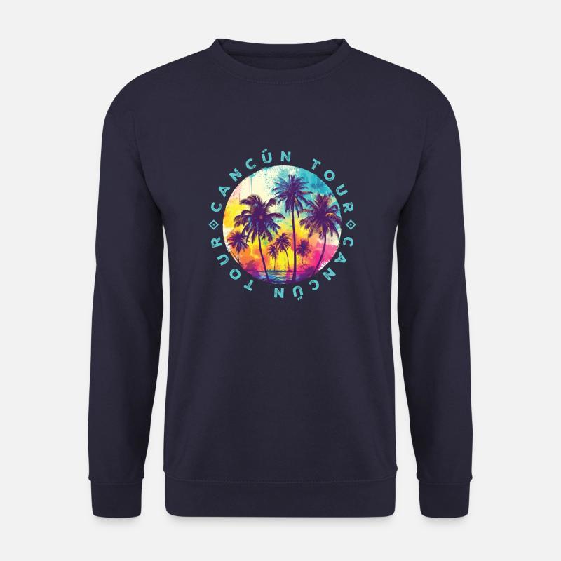 Cancun Palm Trees Tour - Unisex Sweatshirt - navy