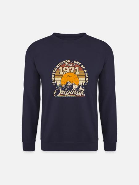 Made in 1971 Geburtstagsgeschenk 1971 Retro 1971 - Unisex Pullover - Navy