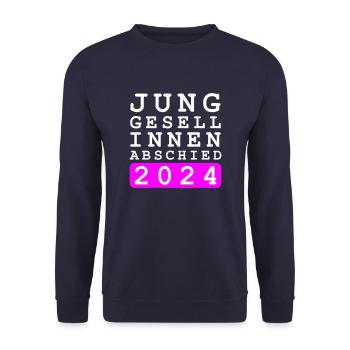 Enterrement de vie de jeune fille 2024 Enterrement de vie de jeune fille - Sweat-shirt Unisexe - marine - Devant - Alina (178cm) & Michal (187cm)