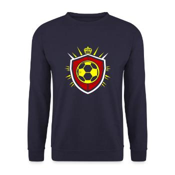Soccer Logo Team - Unisex Sweatshirt - navy - Front - Alina (178cm) & Michal (187cm)