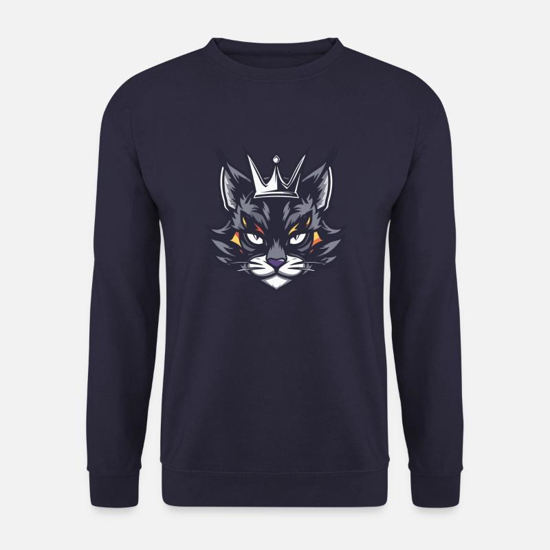 Cat Symbol Head Crown - Unisex Sweatshirt - navy