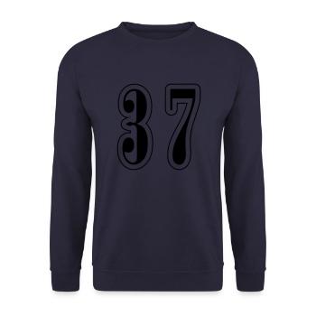37 Symbole numérique - Sweat-shirt Unisexe - marine - Devant - Alina (178cm) & Michal (187cm)