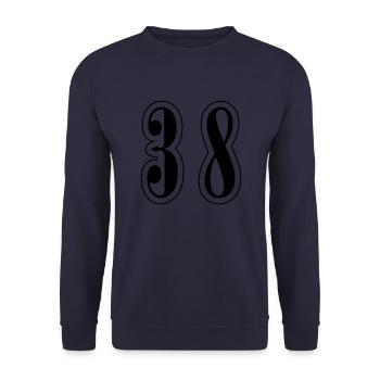 38 Symbole numérique - Sweat-shirt Unisexe - marine - Devant - Alina (178cm) & Michal (187cm)