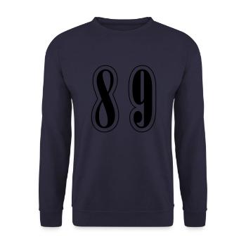89 Number Symbol - Unisex Sweatshirt - navy - Front - Alina (178cm) & Michal (187cm)