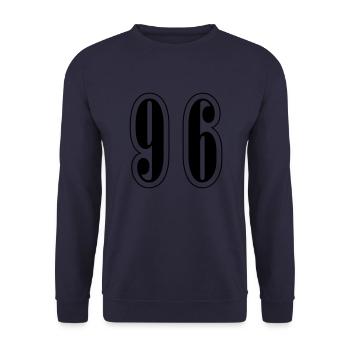 96 Symbole numérique - Sweat-shirt Unisexe - marine - Devant - Alina (178cm) & Michal (187cm)