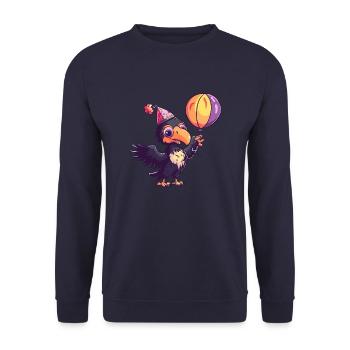 Harpy Bird Birthday Comic - Unisex Sweatshirt - navy - Front - Alina (178cm) & Michal (187cm)