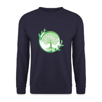 Tree of life. Celtic - Unisex Sweatshirt - navy - Front - Alina (178cm) & Michal (187cm)