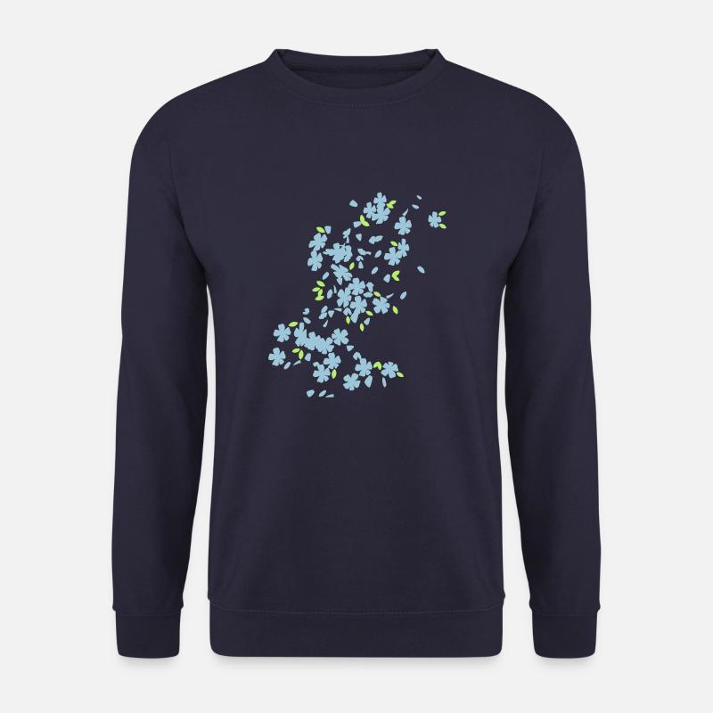 Blütenregen / raining blossoms (2c) - Unisex Pullover - Navy