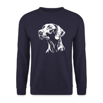 German Shorthair - Fan de chien - Sweat-shirt Unisexe - marine - Devant - Alina (178cm) & Michal (187cm)