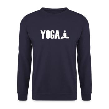 yoga - Unisex Sweatshirt - navy - Front - Alina (178cm) & Michal (187cm)