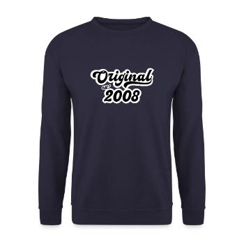 2008 Birthday - Unisex Sweatshirt - navy - Front - Alina (178cm) & Michal (187cm)
