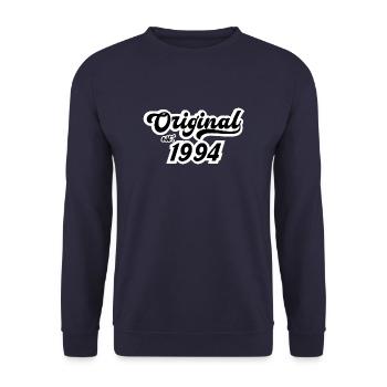 1994 Geburtstag - Unisex Pullover - Navy - Vorne - Alina (178cm) & Michal (187cm)