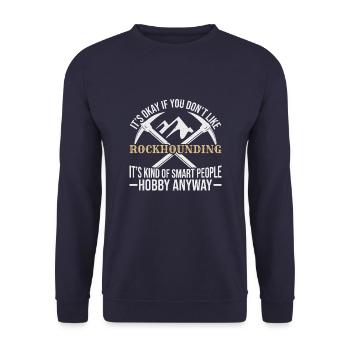 Geologist Rockhound Hobby Rockhounding - Unisex Sweatshirt - navy - Front - Alina (178cm) & Michal (187cm)
