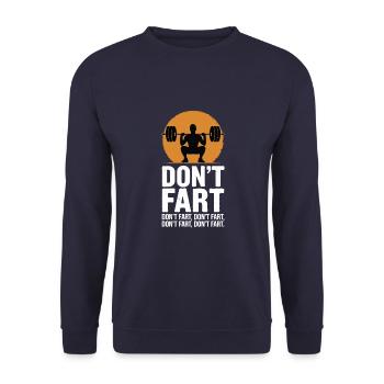 Don't Fart Muscles Workout Fitness - Unisex Sweatshirt - navy - Front - Alina (178cm) & Michal (187cm)