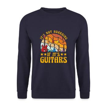 Ce n’est pas de la thésaurisation si ce sont des guitares - Sweat-shirt Unisexe - marine - Devant - Alina (178cm) & Michal (187cm)