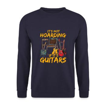 Ce n’est pas de la thésaurisation si ce sont des guitares - Sweat-shirt Unisexe - marine - Devant - Alina (178cm) & Michal (187cm)