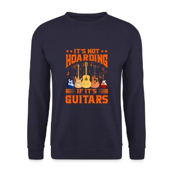 Ce n’est pas de la thésaurisation si ce sont des guitares - Sweat-shirt Unisexe - marine - Devant - Alina (178cm) & Michal (187cm)