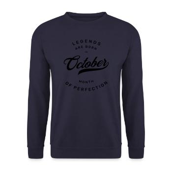 OCTOBER ANNIVERSARY - Unisex Sweatshirt - navy - Front - Alina (178cm) & Michal (187cm)