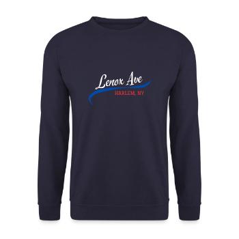 Série Quartier – Lenox Ave - Sweat-shirt Unisexe - marine - Devant - Alina (178cm) & Michal (187cm)