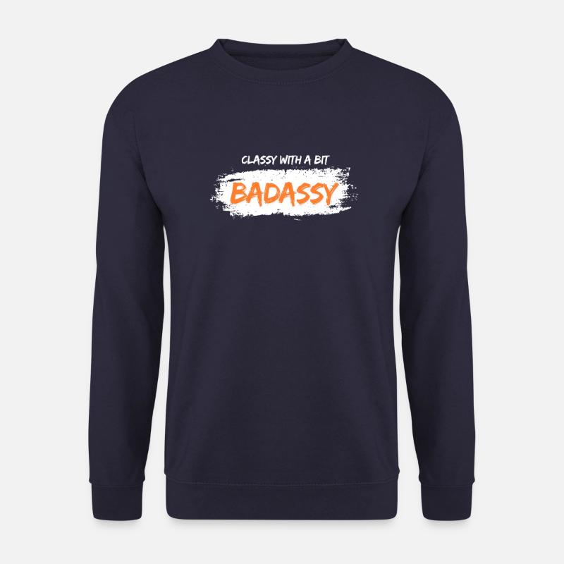 classy with a bit badassy - Unisex Pullover - Navy