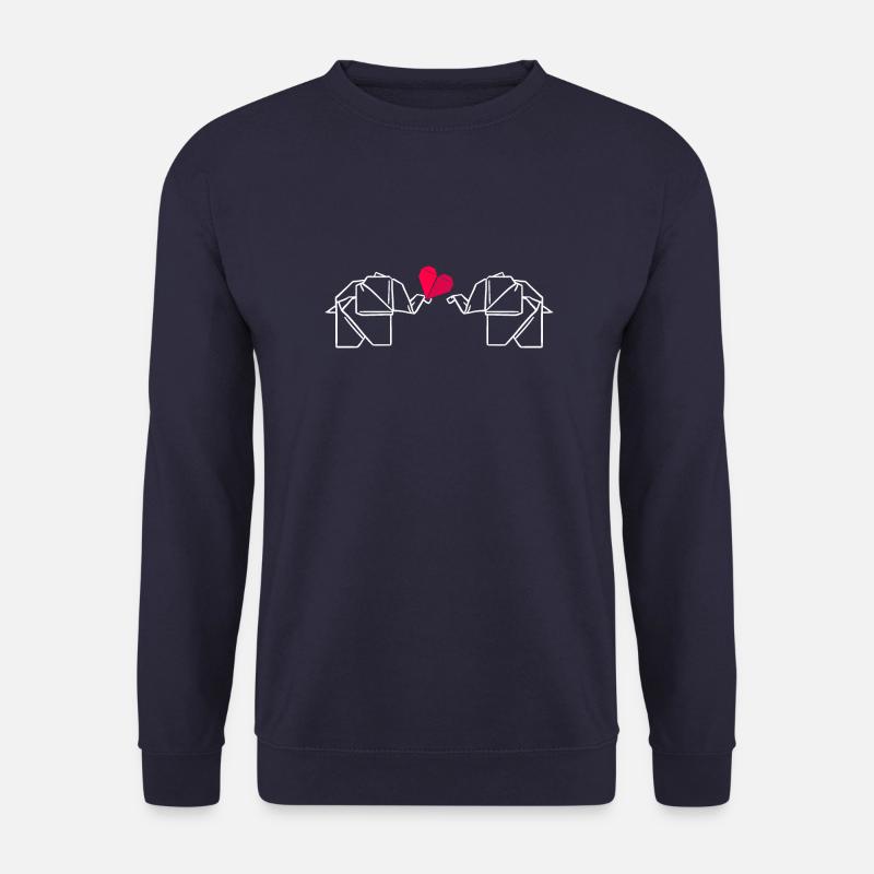 Origami Elephants - Unisex Sweatshirt - navy