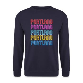 Portland - Unisex Pullover - Navy - Vorne - Alina (178cm) & Michal (187cm)