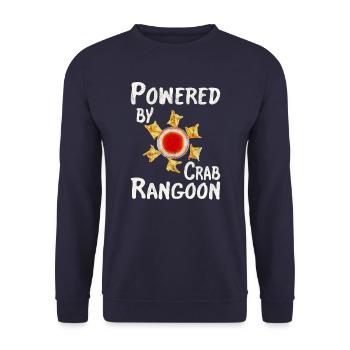 Powered by crab rangoon - Unisex Sweatshirt - navy - Front - Alina (178cm) & Michal (187cm)