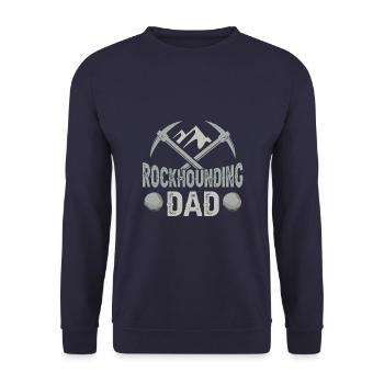 Rockhounder Dad Geologist Rockhound Rockhounding - Unisex Sweatshirt - navy - Front - Alina (178cm) & Michal (187cm)