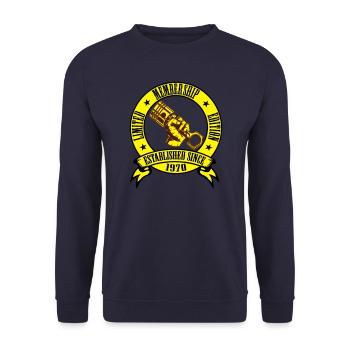 Members Motors 1970 LE est since - Unisex Pullover - Navy - Vorne - Alina (178cm) & Michal (187cm)