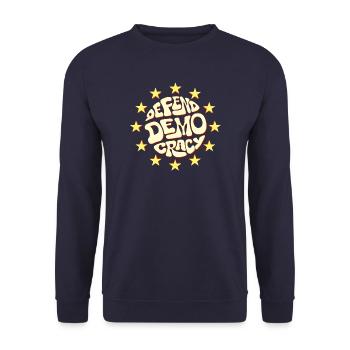 défendre la démocratie Europe - Sweat-shirt Unisexe - marine - Devant - Alina (178cm) & Michal (187cm)