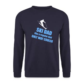 Ski Dad Skiing Skiing Dad Dad Saying - Unisex Sweatshirt - navy - Front - Alina (178cm) & Michal (187cm)