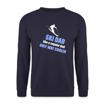 Ski Dad Skiing Skiing Dad Dad Saying - Unisex Sweatshirt - navy - Front - Alina (178cm) & Michal (187cm)