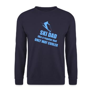 Ski Dad Skiing Skiing Dad Dad Saying - Unisex Sweatshirt - navy - Front - Alina (178cm) & Michal (187cm)
