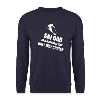 Ski Dad Skiing Skiing Dad Dad Saying - Unisex Sweatshirt - navy - Front - Alina (178cm) & Michal (187cm)
